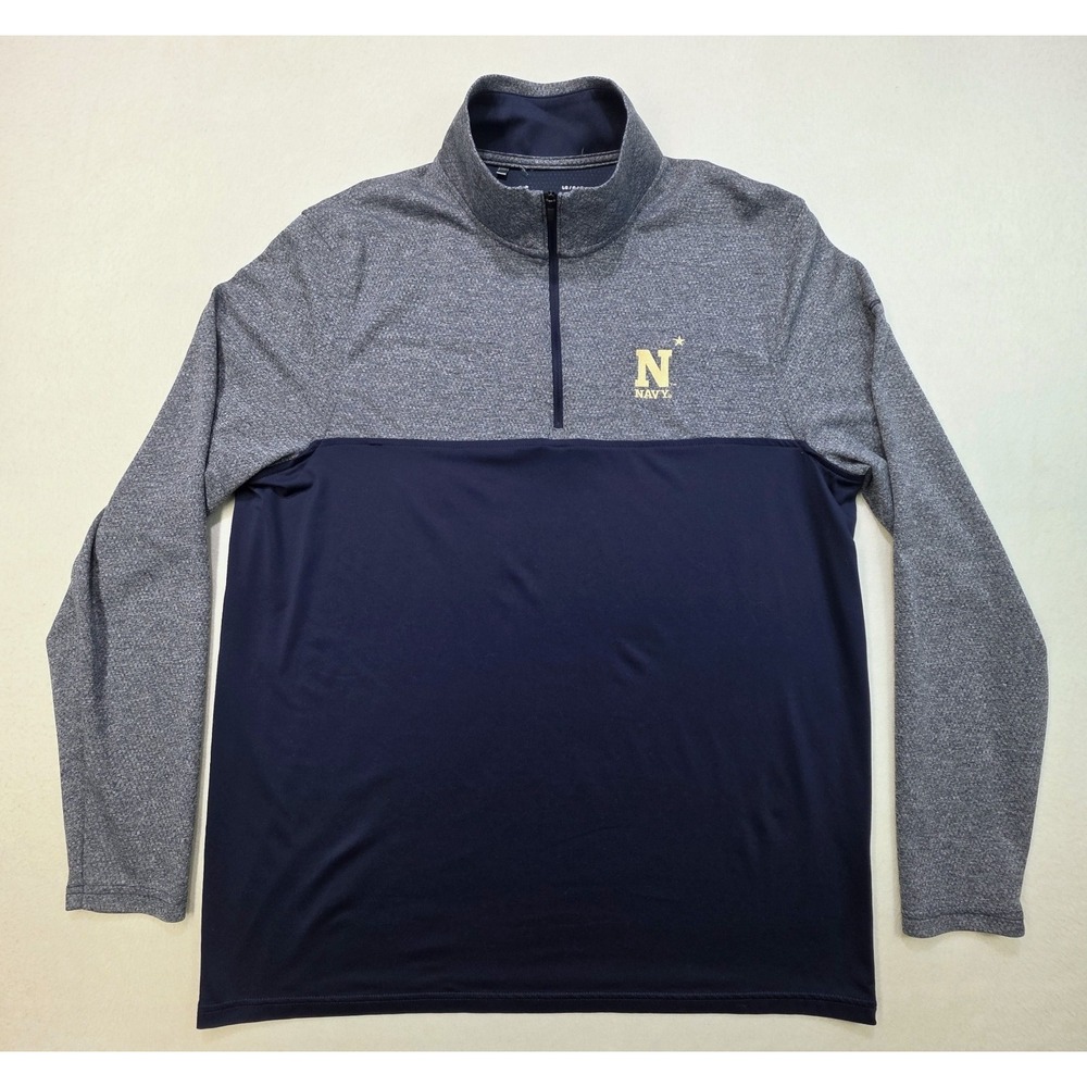 Navy Midshipmen Pullover Mens L LIMITED USE Under Armour 1/4 Zip Light Jacket